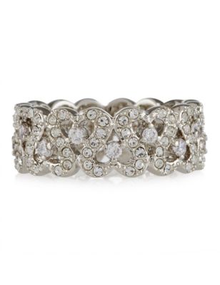 Platinum Plated Forever Link Diamant&eacute; Ring